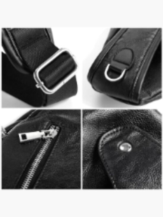 Lightweight PU Leather Sling Crossbody Backpack for Travel Outdoors